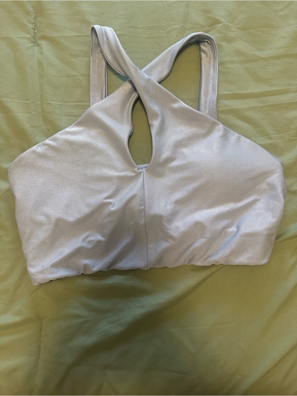 all in motion Light blue Crisscross Keyhole Sports Bra
